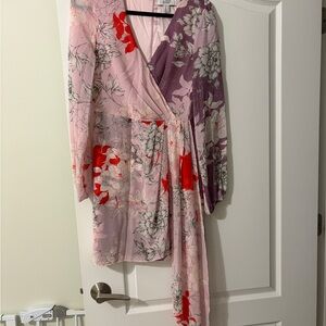 Badgley Mischka Pink and Purple Dress